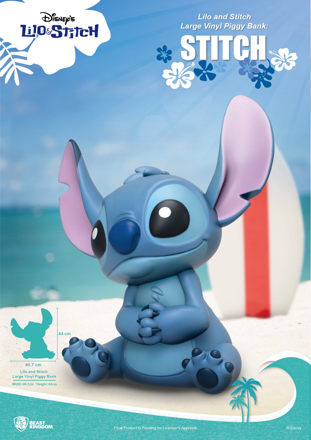 PRE-ORDER Large Vinyl Piggy Bank - Lilo and Stitch - Stitch