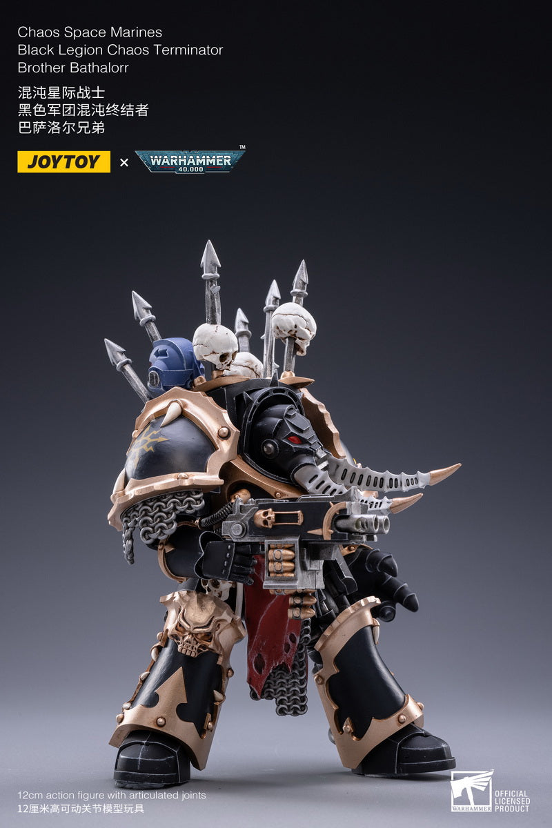 PRE-ORDER Warhammer 40k - Chaos Space Marines - Black Legion Chaos Terminator Brother Bathalorr 1/18 [May 2023 Release]