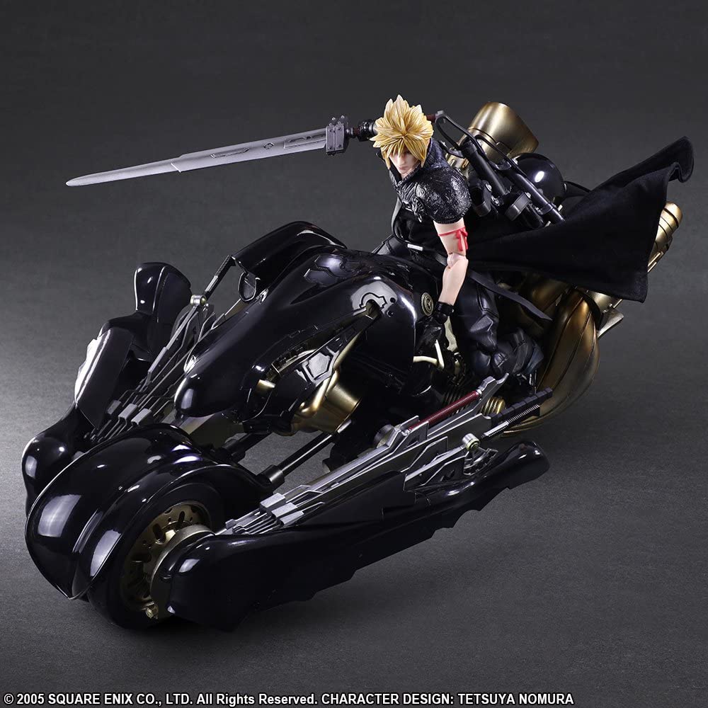 IN-STOCK Square Enix - Play-Arts Kai - Final Fantasy VII Advent Children - Cloud Strife and Fenrir [2nd Release]