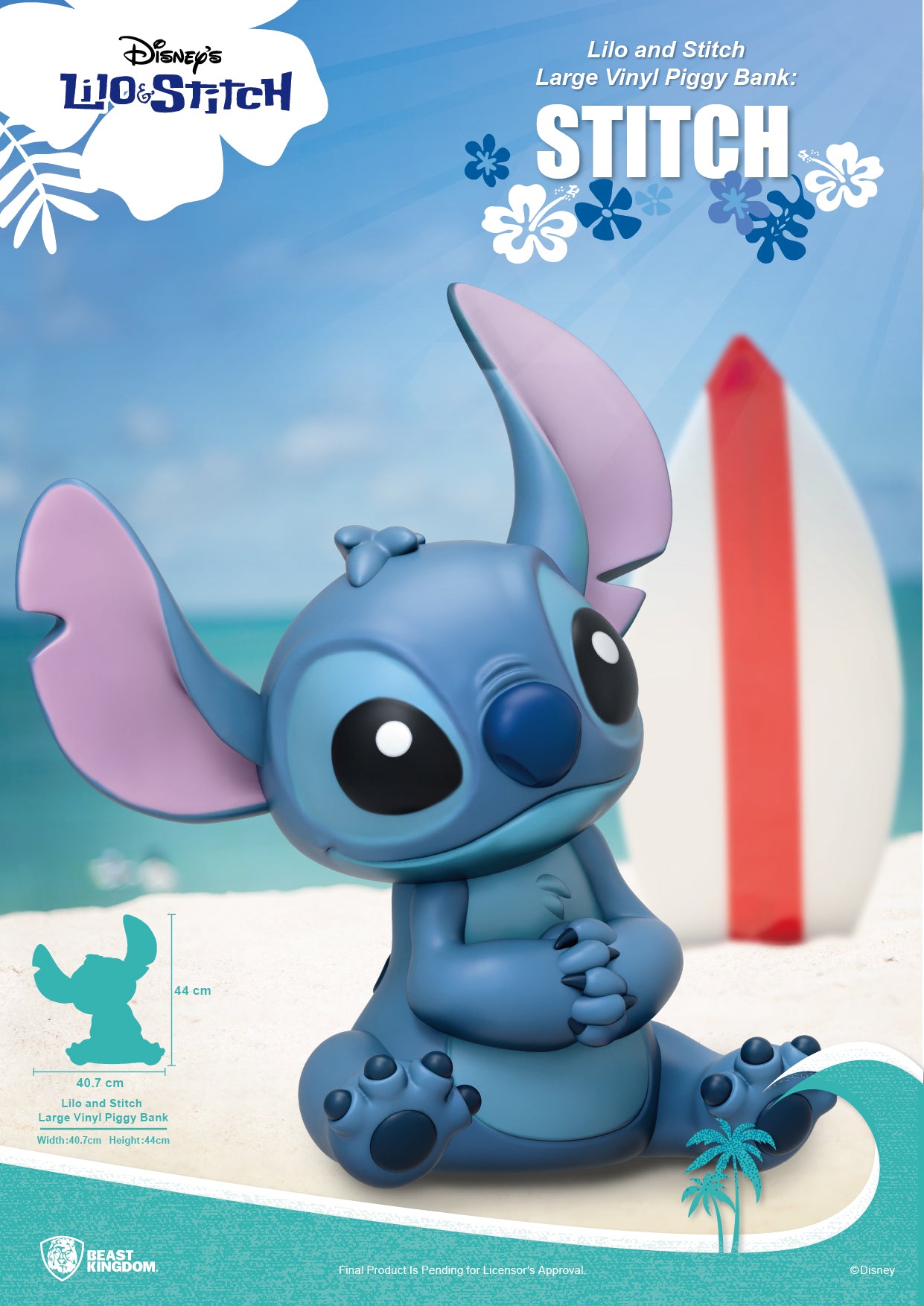 PRE-ORDER Large Vinyl Piggy Bank - Lilo and Stitch - Stitch
