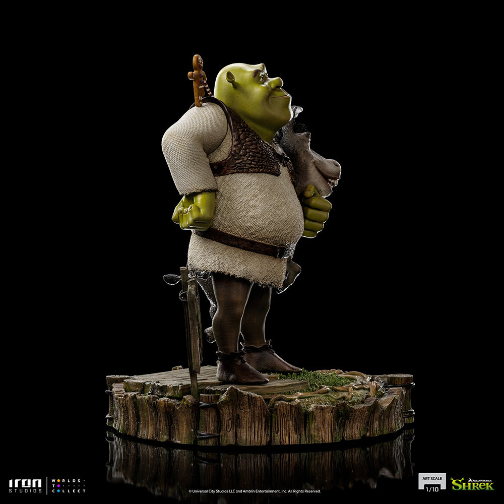 PRE-ORDER Shrek - Shrek, Donkey and The Gingerbread Man Deluxe Art Scale 1/10