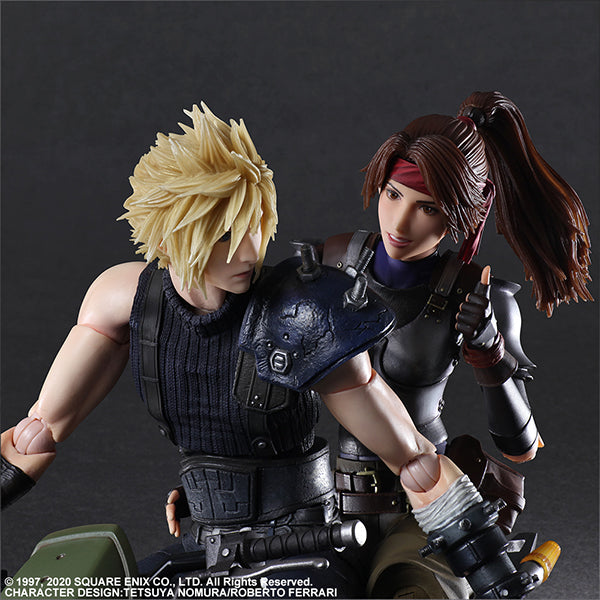 PRE-ORDER Play-Arts Kai - Final Fantasy VII Remake - Cloud Strife, Jessie Raspberry and Bike Set