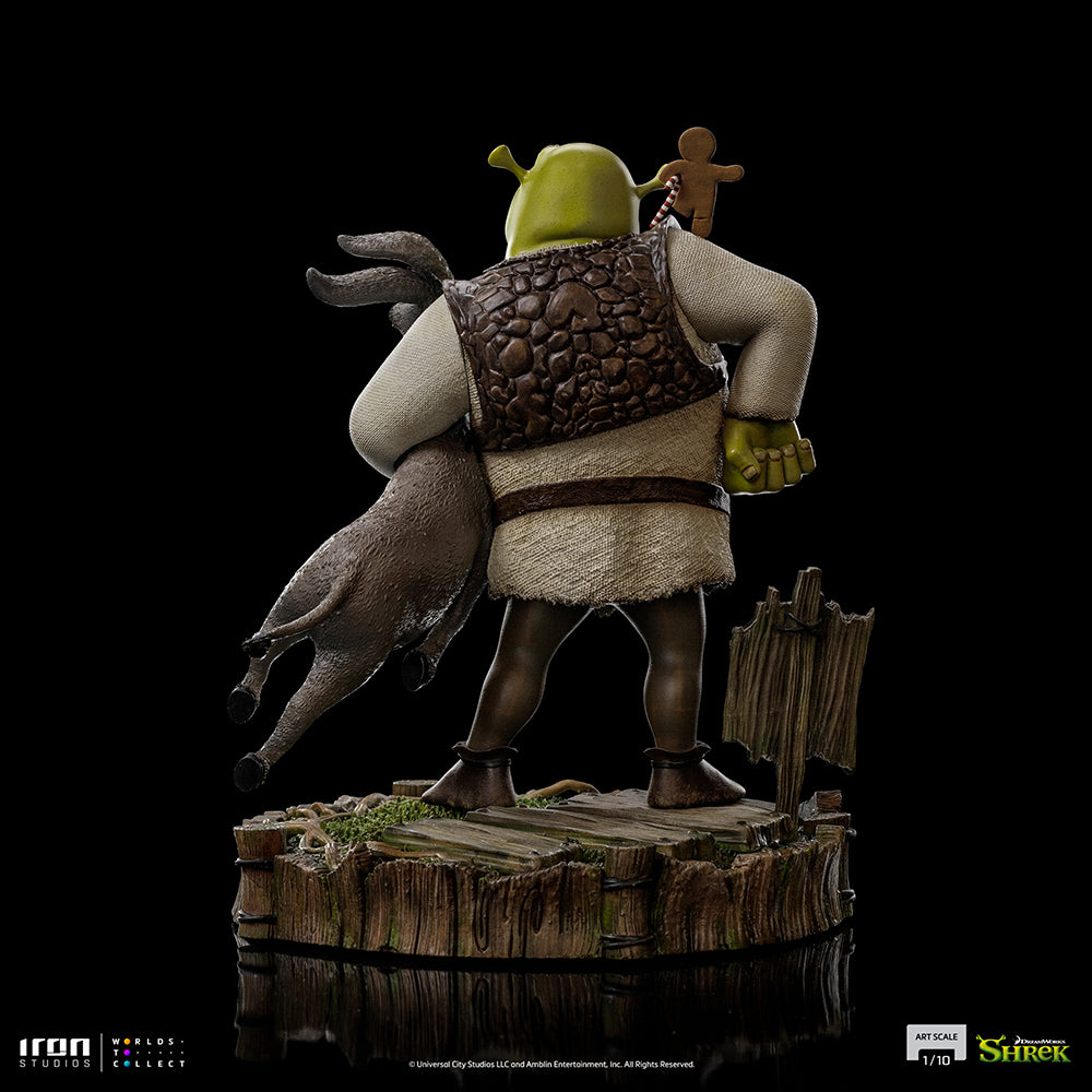 PRE-ORDER Shrek - Shrek, Donkey and The Gingerbread Man Deluxe Art Scale 1/10