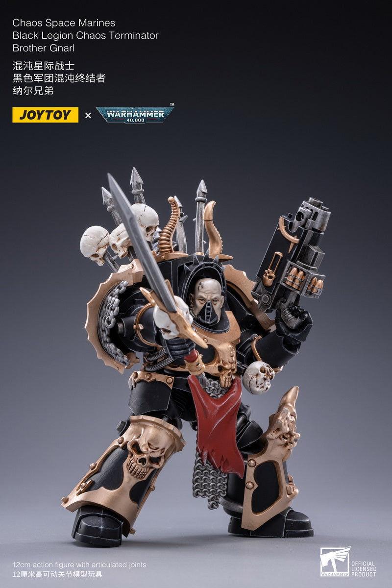 PRE-ORDER Warhammer 40k - Chaos Space Marines - Black Legion Chaos Terminator Brother Gnarl 1/18 [May 2023 Release]