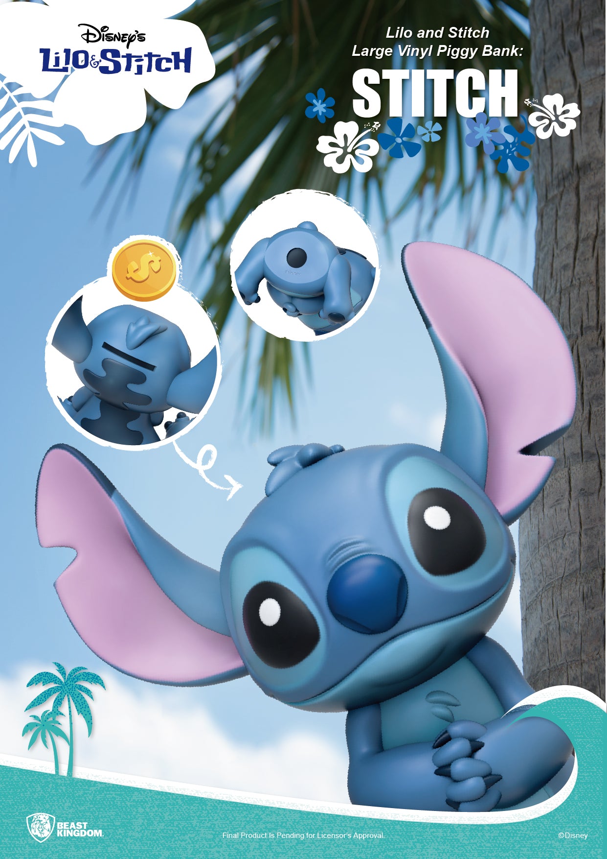 PRE-ORDER Large Vinyl Piggy Bank - Lilo and Stitch - Stitch