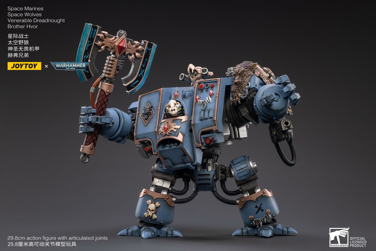 PRE-ORDER Warhammer 40k - Space Marines - Space Wolves - Venerable Dreadnought Brother Hvor 1/18 [May 2023 Release]