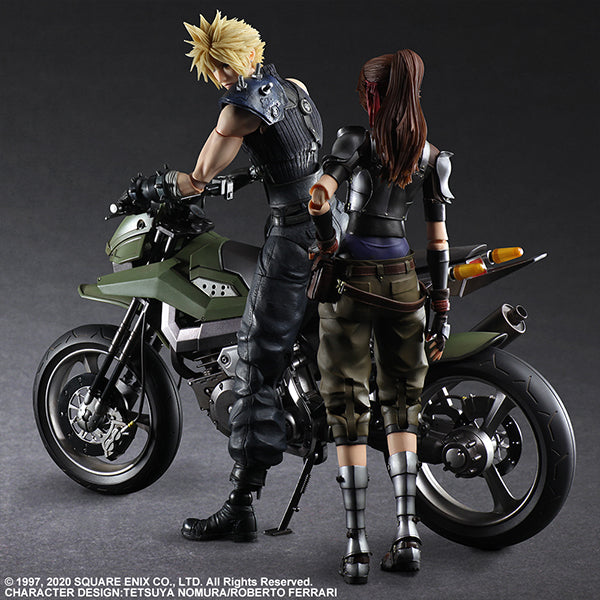 PRE-ORDER Play-Arts Kai - Final Fantasy VII Remake - Cloud Strife, Jessie Raspberry and Bike Set
