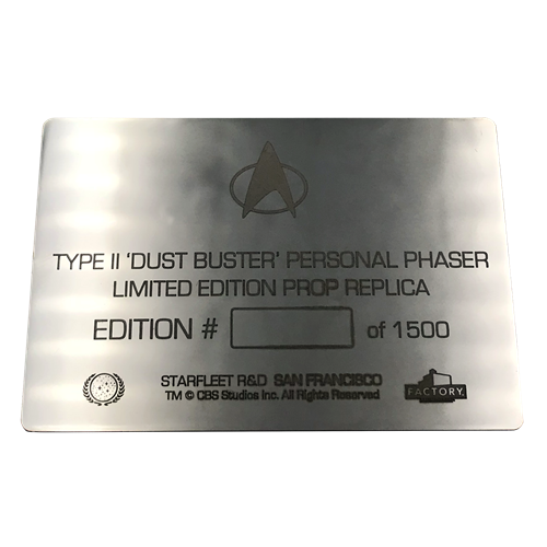PRE-ORDER Prop Replica - Star Trek: The Next Generation - Type-2 Dust Buster Phaser Limited Edition