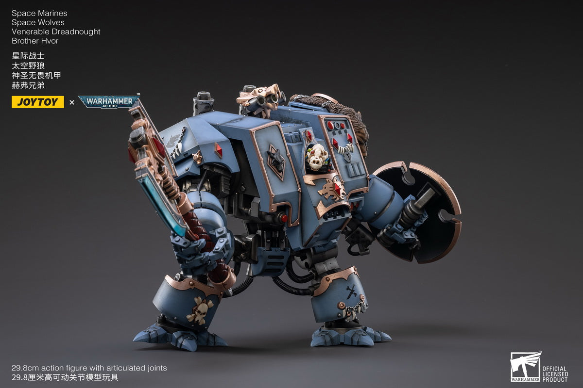 PRE-ORDER Warhammer 40k - Space Marines - Space Wolves - Venerable Dreadnought Brother Hvor 1/18 [May 2023 Release]