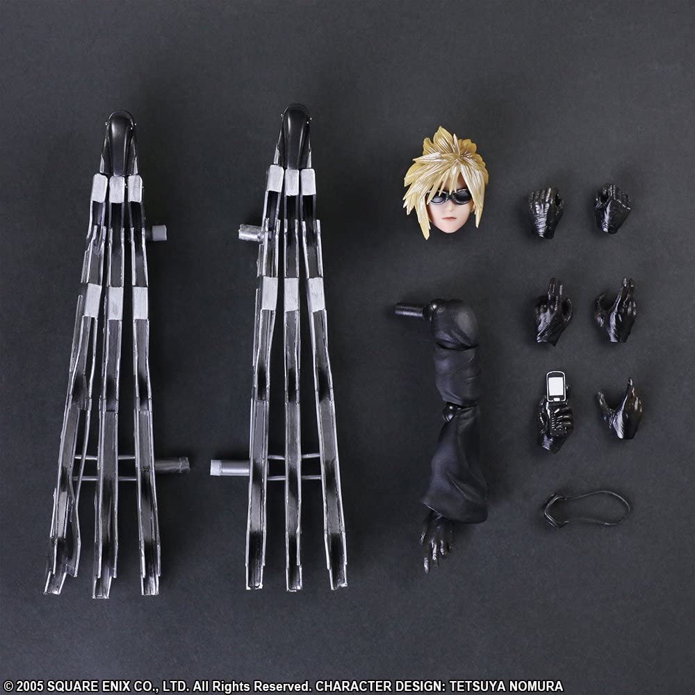 IN-STOCK Square Enix - Play-Arts Kai - Final Fantasy VII Advent Children - Cloud Strife and Fenrir [2nd Release]
