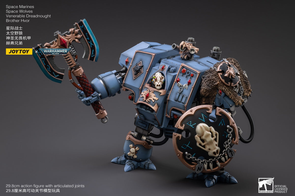 PRE-ORDER Warhammer 40k - Space Marines - Space Wolves - Venerable Dreadnought Brother Hvor 1/18 [May 2023 Release]