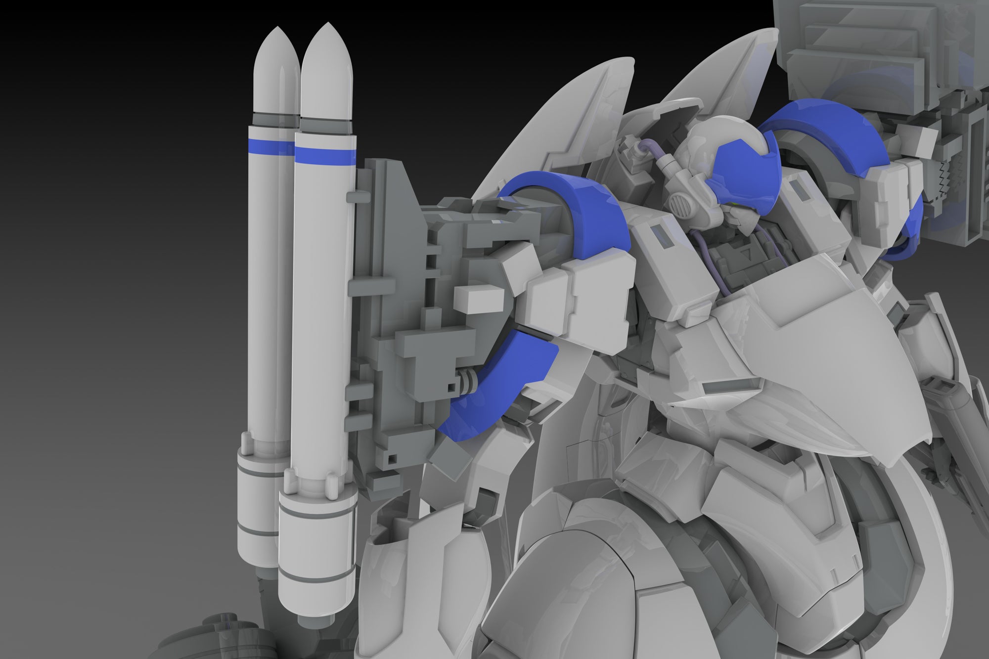 PRE-ORDER POWERDoLLS2 - Power Loader X-4+(PD-802) Armored Infantry Armament Set 3 (Shoulder Parts for Armament Attachment & DRu35 MLC&R25 Rocket & M7A Gatling Gun) 1/35