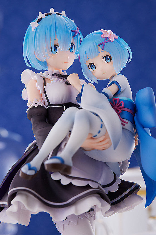 PRE-ORDER S-Fire - Re:ZERO -Starting Life in Another World- Figure Rem & Childhood Rem 1/7