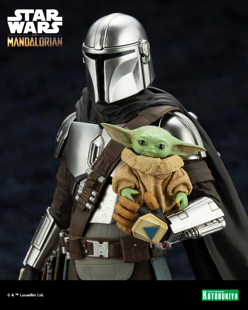 PRE-ORDER ARTFX+ - Star Wars: The Mandalorian™ - MANDALORIAN™& GROGU™ with Beskar Staff 1/10