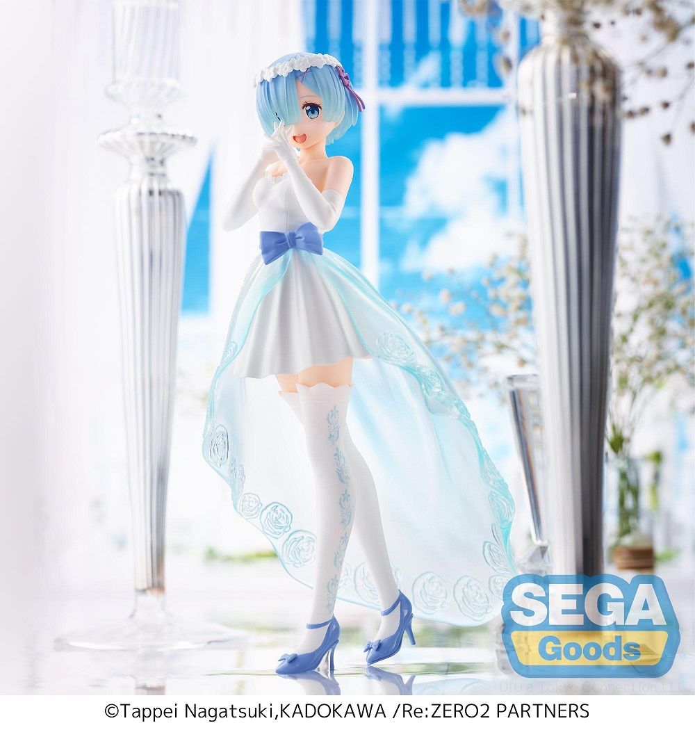 IN-STOCK Sega Re:ZERO -Starting Life in Another World SPM Figure - Rem: Wedding Dress Ver.