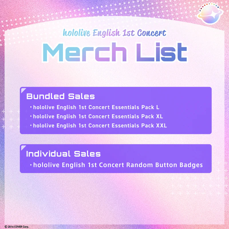 SPECIAL ORDER hololive English 1st Concert Essentials Pack