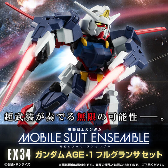 PRE-ORDER Mobile Suit Ensemble EX 34 - Mobile Suit Gundam AGE - Gundam AGE-1 Full Glansa Set [EXCLUSIVE]