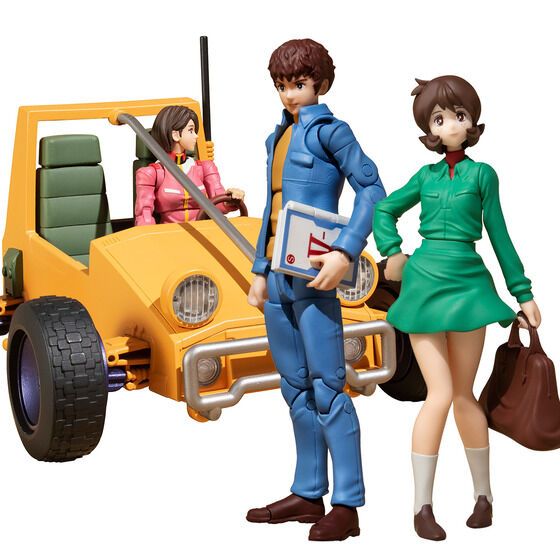 PRE-ORDER G.M.G. - Mobile Suit Gundam - E.F.G.F. 07 Amuro Ray & Fraw Bow & E.F.G.F. 08V-SP Standard Soldier & E.F.G.F.'s Custom Buggy Set [EXCLUSIVE]