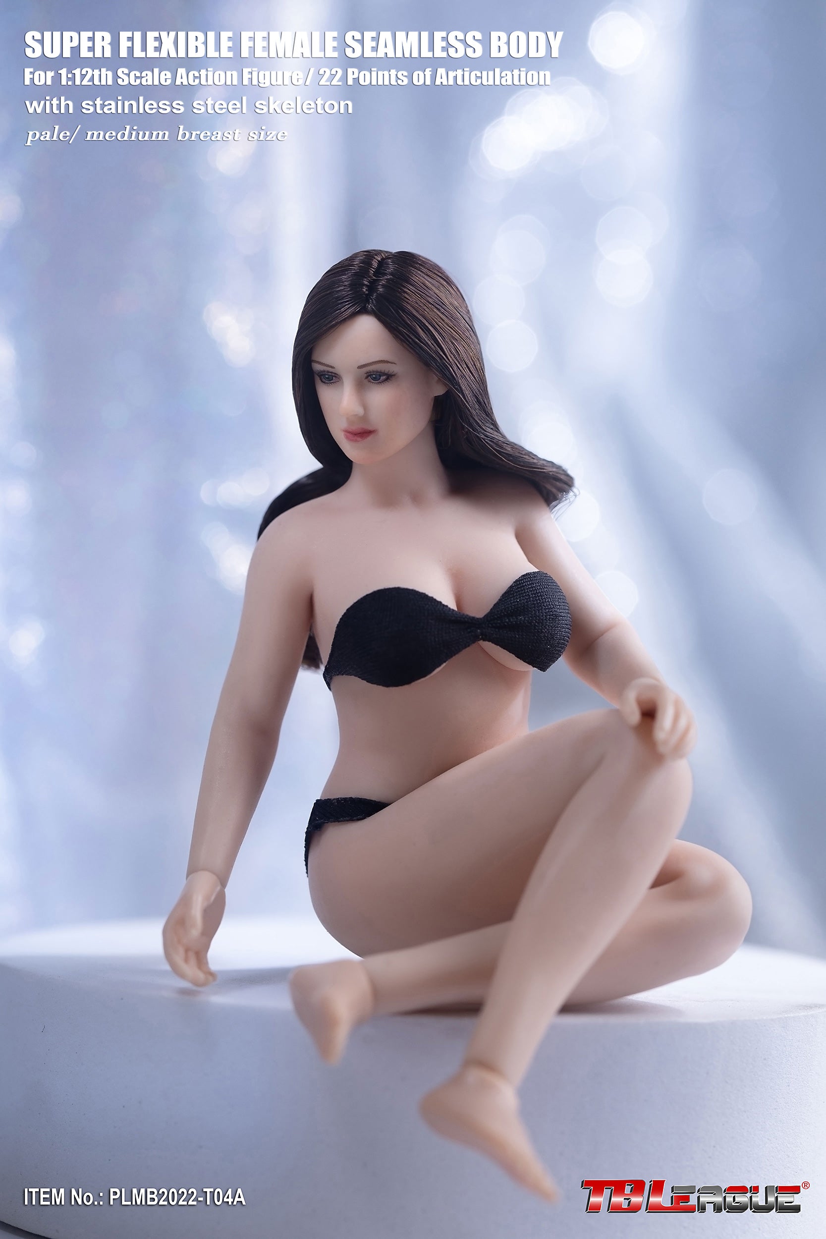 PRE-ORDER Female Seamless Body: Pale Skin, Medium Breast Size 1/12
