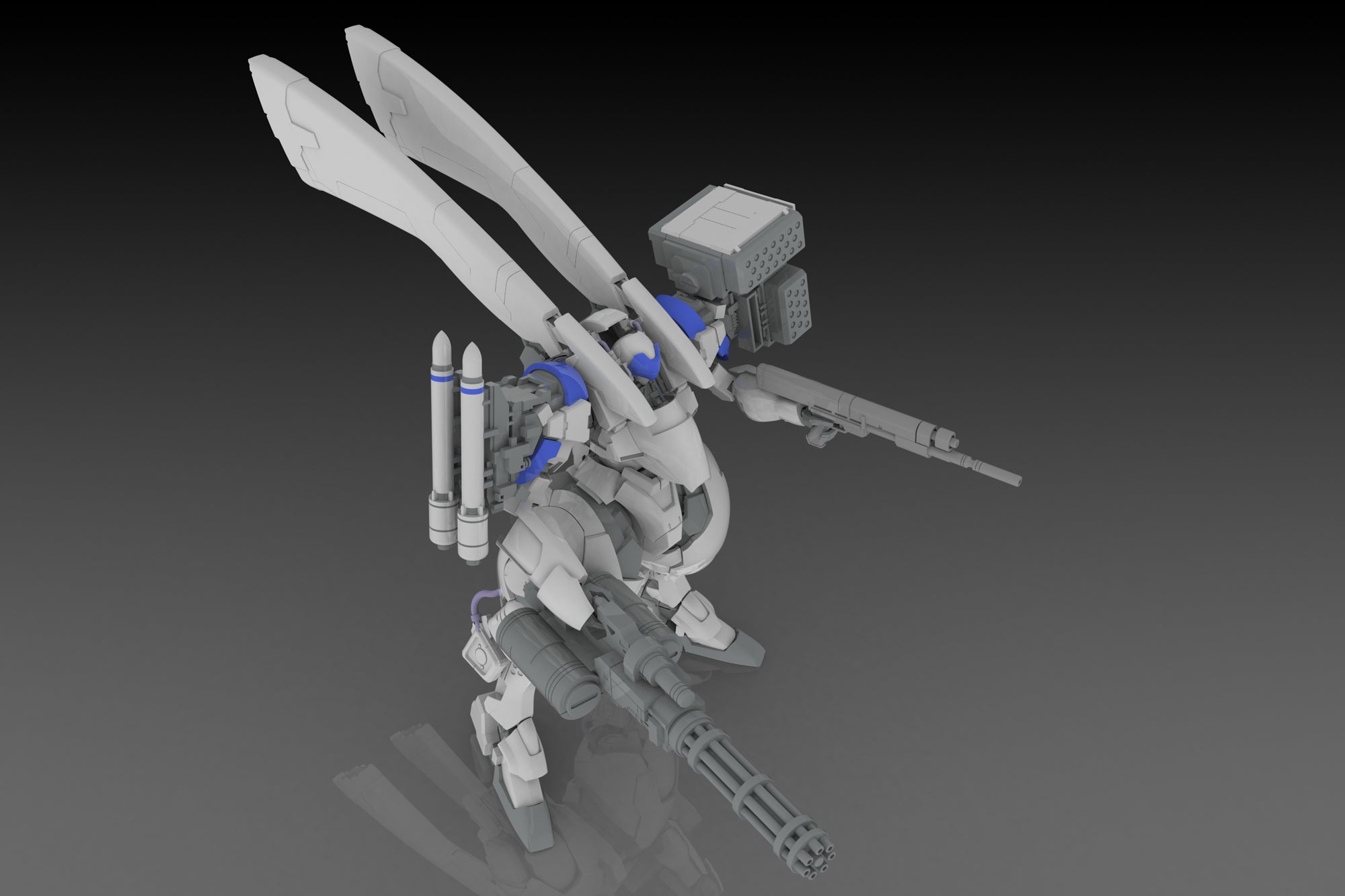 PRE-ORDER POWERDoLLS2 - Power Loader X-4+(PD-802) Armored Infantry Armament Set 3 (Shoulder Parts for Armament Attachment & DRu35 MLC&R25 Rocket & M7A Gatling Gun) 1/35