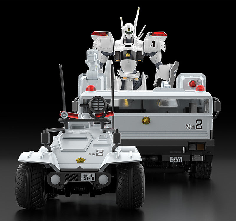 PRE-ORDER MODEROID - Mobile Police Patlabor - Type 98 Special Command Vehicle & Type 99 Special Labor Carrier