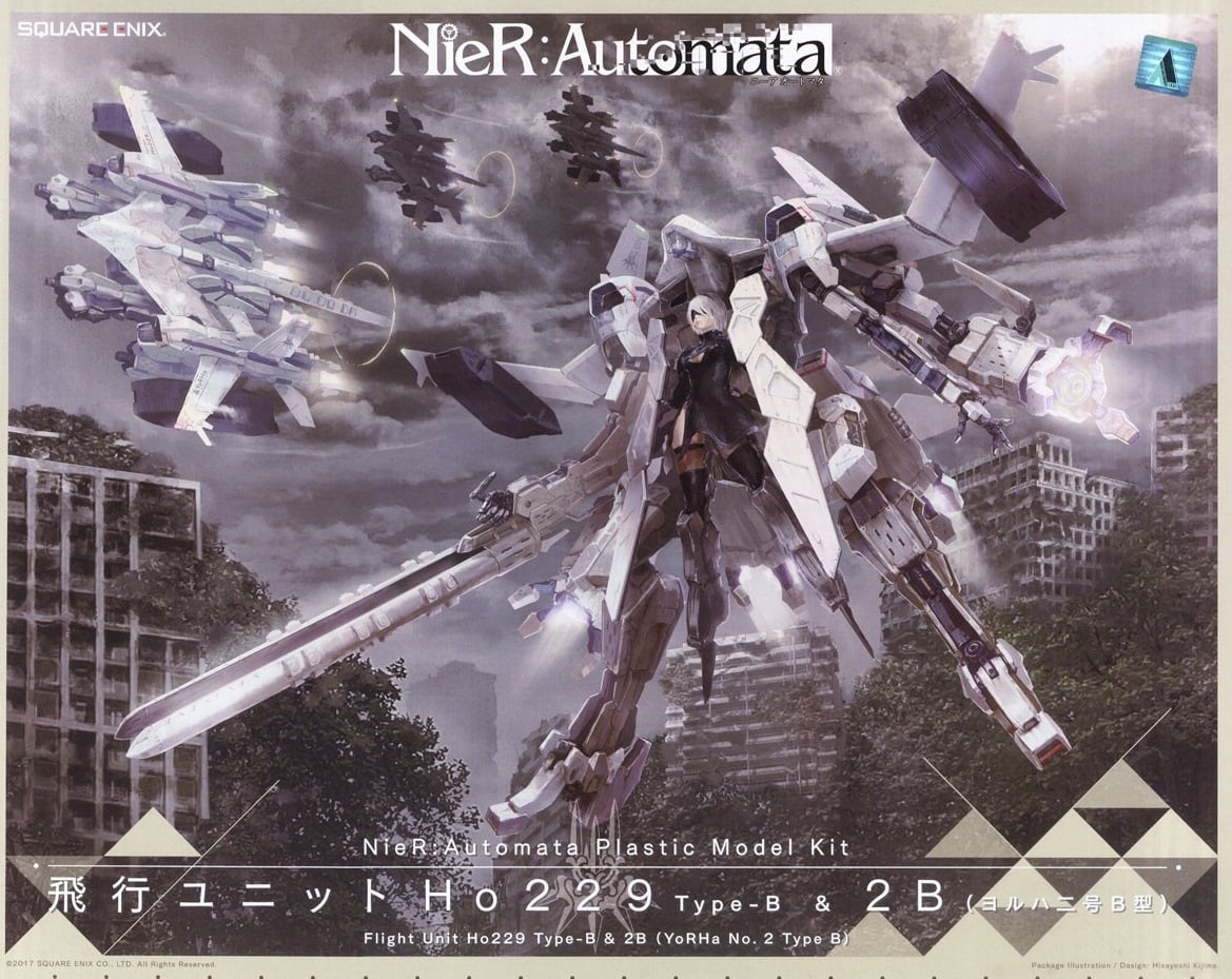 IN-STOCK NieR:Automata Plastic Model Kit Flight Unit Ho229 Type-B & 2B (YoRHa No.2 Type B)