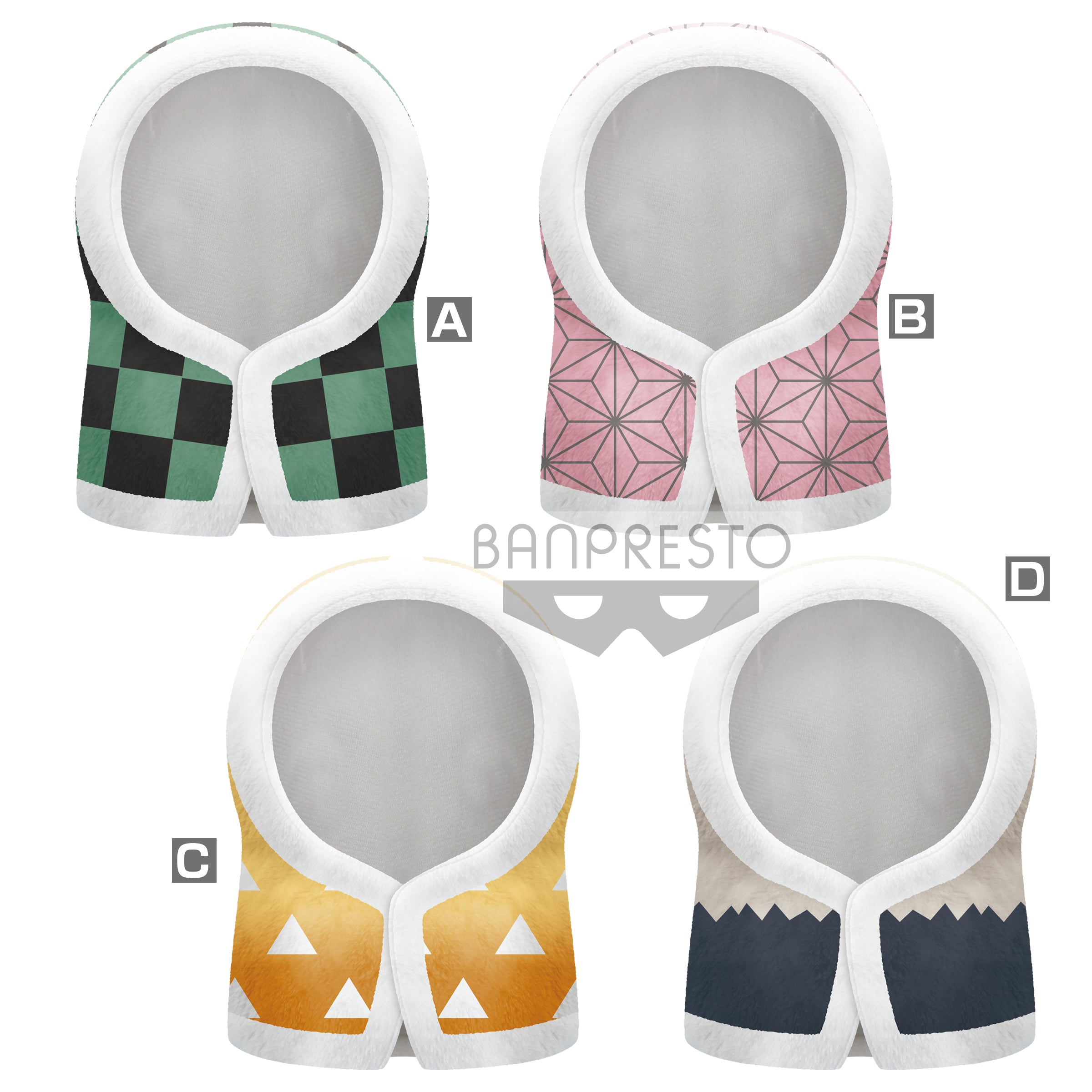 PRE-ORDER Demon Slayer: Kimetsu no Yaiba Mascot Plush: The Dress Up Poncho [Set of 4]