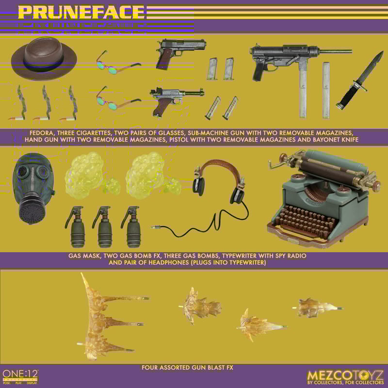 PRE-ORDER One: 12 Collective - Dick Tracy - Pruneface