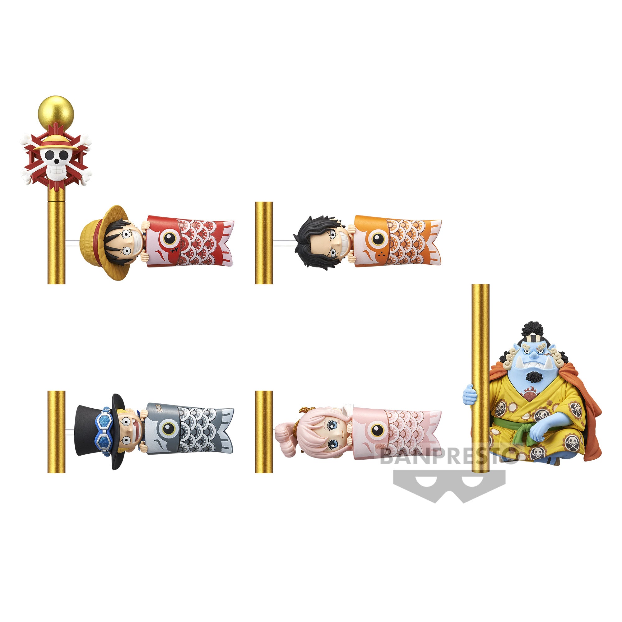 PRE-ORDER One Piece World Collectable Figure - Carp Streamer [Set of 5]