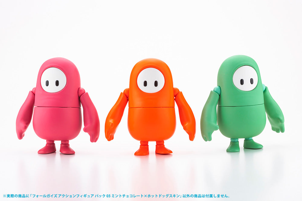 PRE-ORDER FALL GUYS Action Figure pack 03: Mint Chocolate/Hot Dog Costume