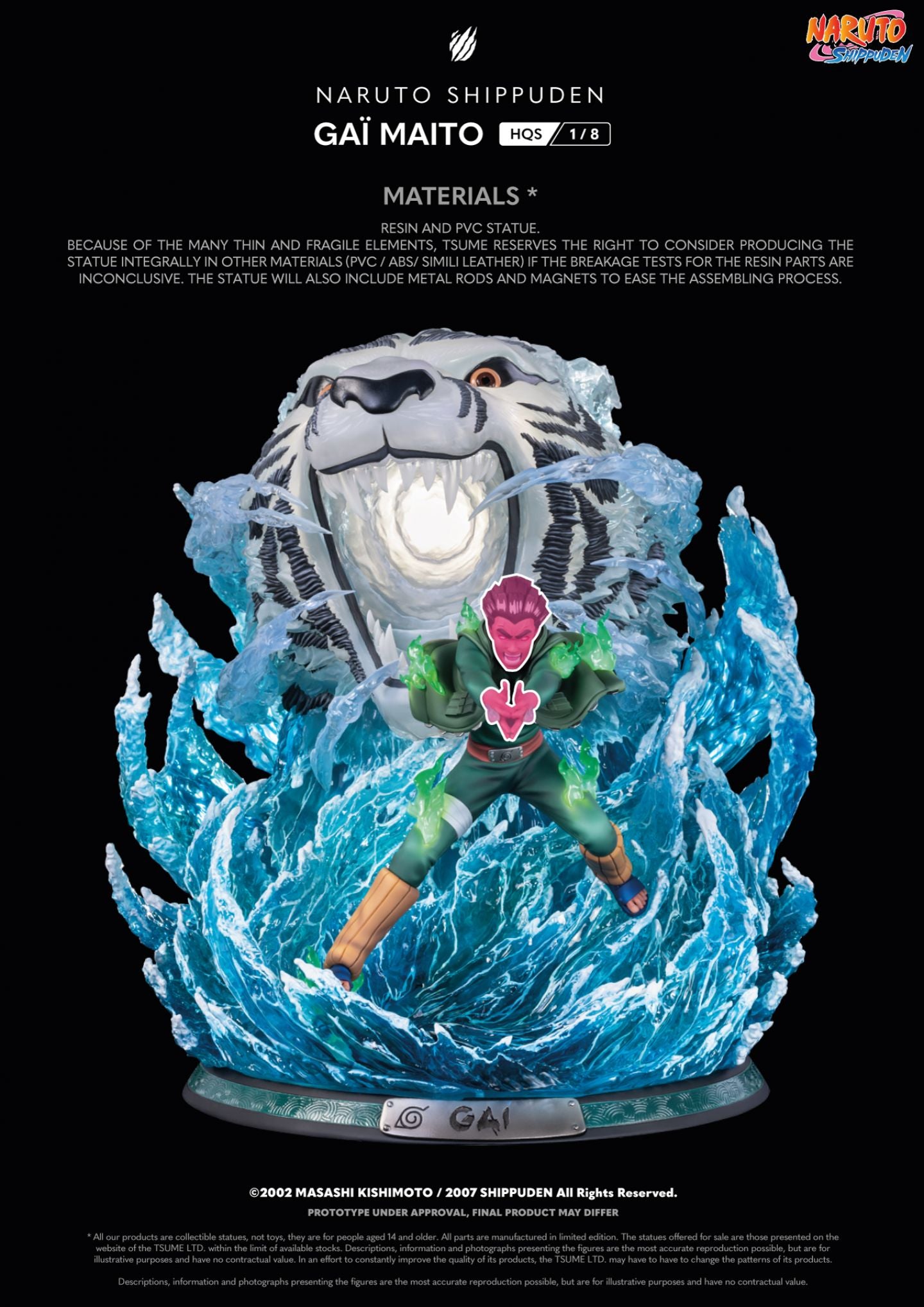 PRE-ORDER HGS - Naruto Shippuden - Might Gai 1/8