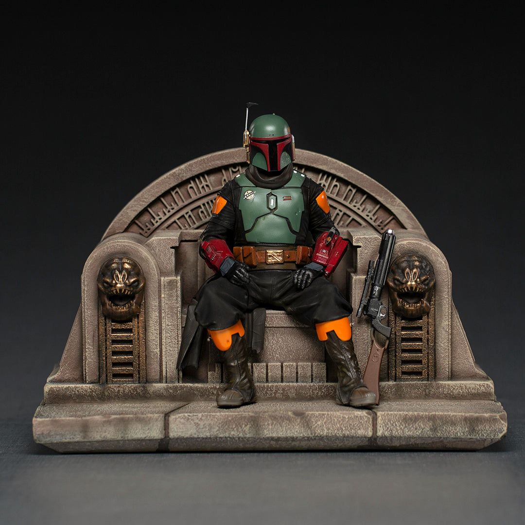 PRE-ORDER The Mandalorian - Boba Fett on Throne Deluxe Art Scale 1/10