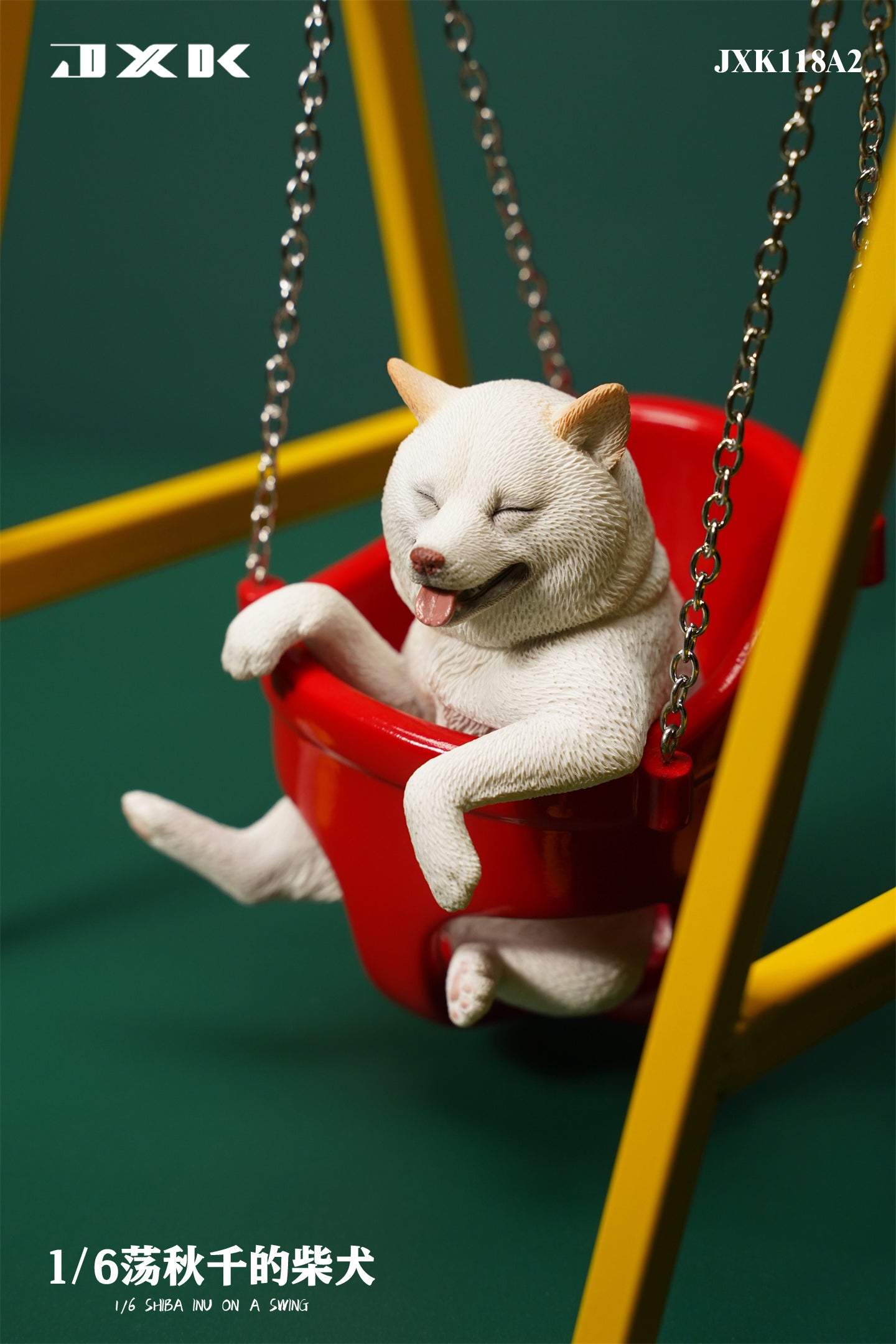 PRE-ORDER Shiba Inu On A Swing: White 1/6