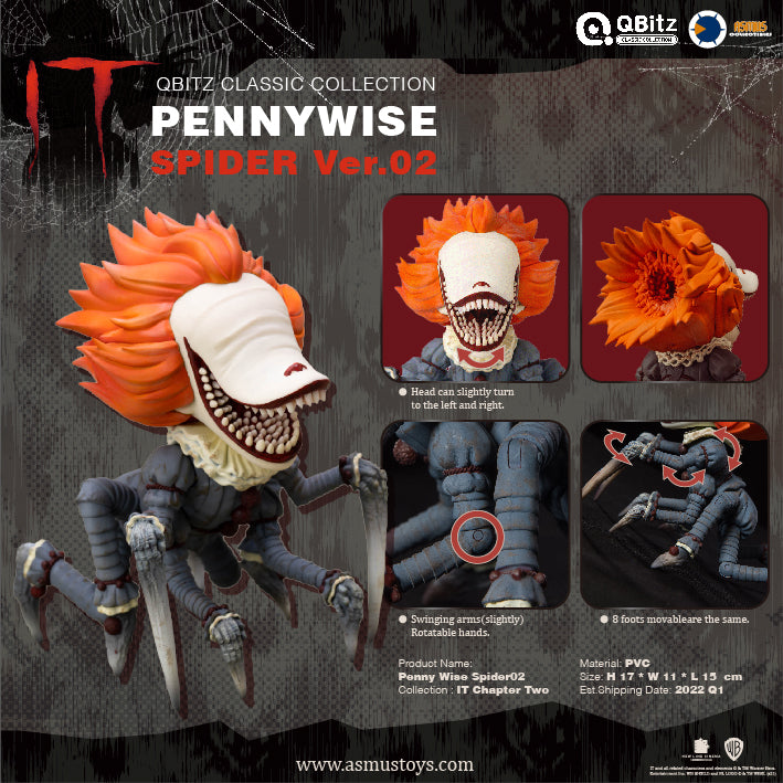 PRE-ORDER QBitz Classic Series - It - Pennywise Spider: Version 2