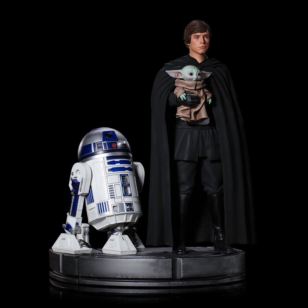 PRE-ORDER Star Wars: The Mandalorian - Luke Skywalker, R2-D2 and Grogu Legacy Replica 1/4