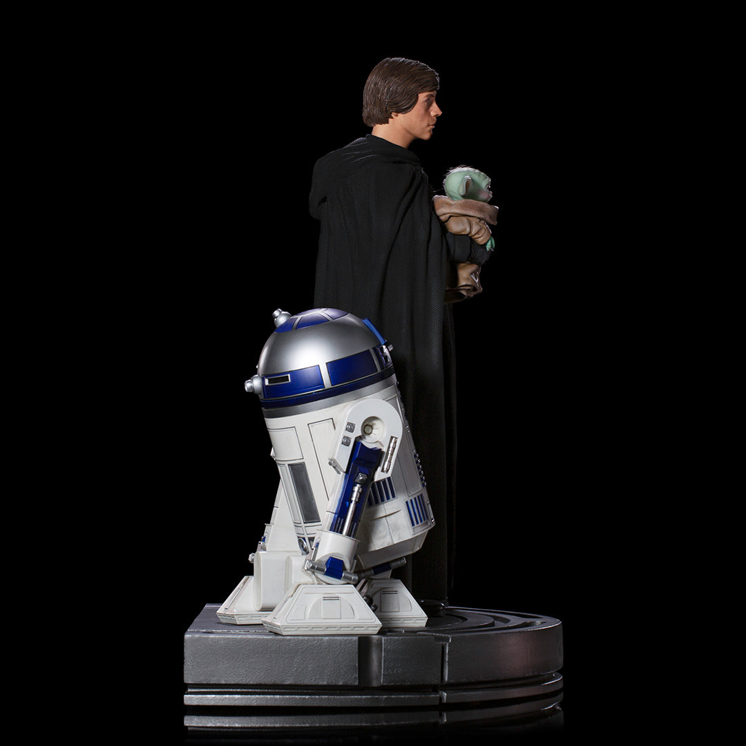 PRE-ORDER Star Wars: The Mandalorian - Luke Skywalker, R2-D2 and Grogu Legacy Replica 1/4