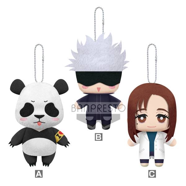 PRE-ORDER Jujutsu Kaisen Mascot Plush Vol. 5 - Panda, Satoru Gojo & Shoko Ieiri