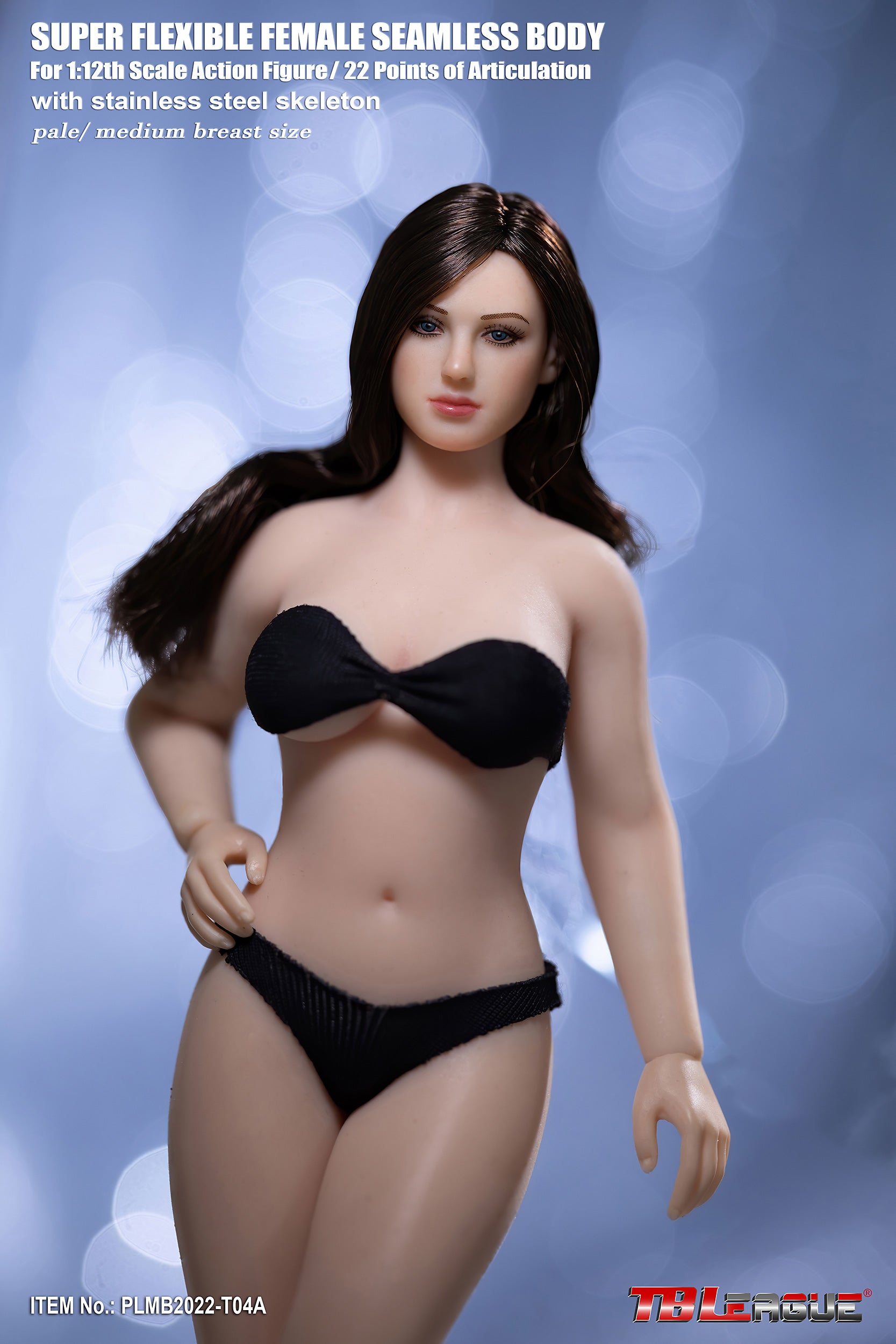 PRE-ORDER Female Seamless Body: Pale Skin, Medium Breast Size 1/12