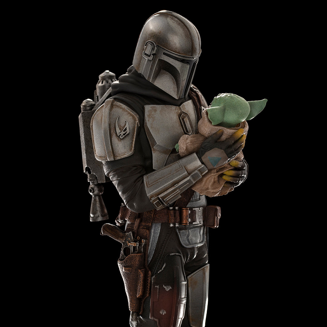 PRE-ORDER The Mandalorian - The Mandalorian and Grogu Art Scale 1/10