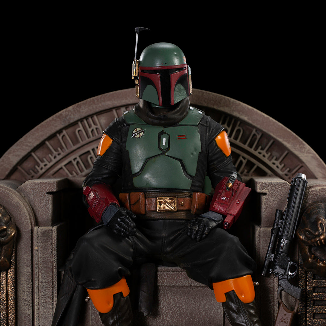PRE-ORDER The Mandalorian - Boba Fett on Throne Deluxe Art Scale 1/10