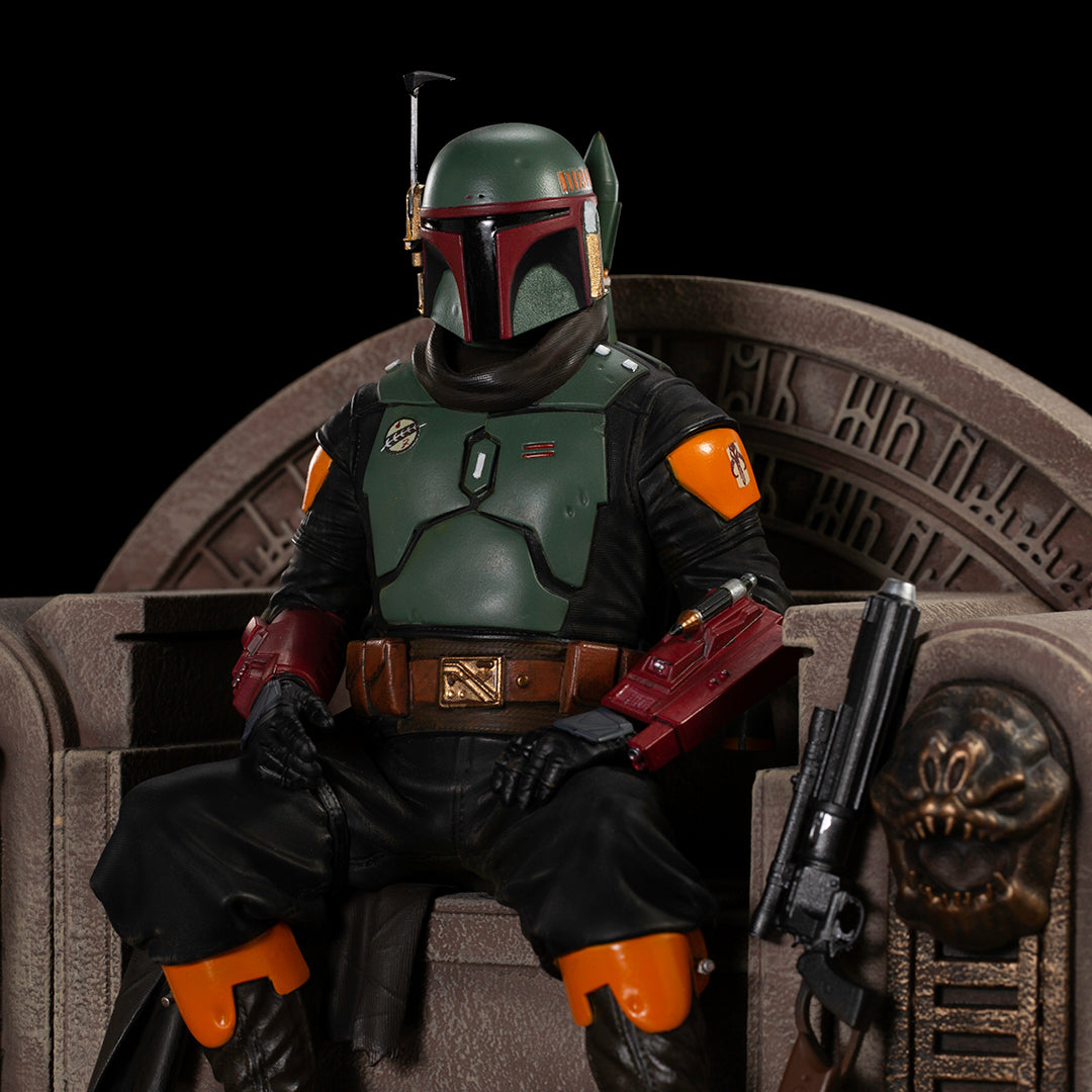 PRE-ORDER The Mandalorian - Boba Fett on Throne Deluxe Art Scale 1/10
