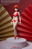 PRE-ORDER Super Flexible Female Seamless Body: Pale/Large Breast/Red Bikini 1/12