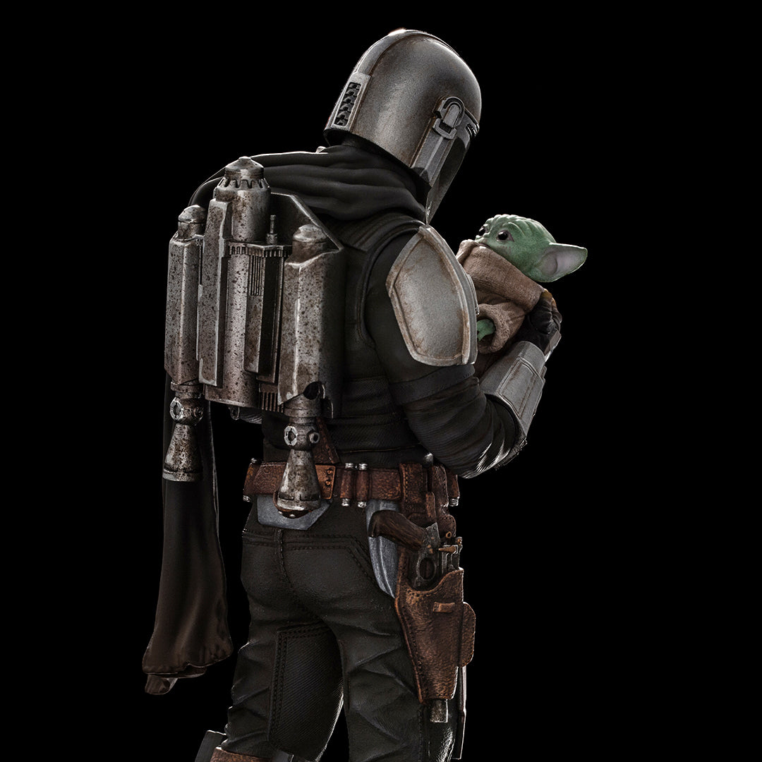 PRE-ORDER The Mandalorian - The Mandalorian and Grogu Art Scale 1/10