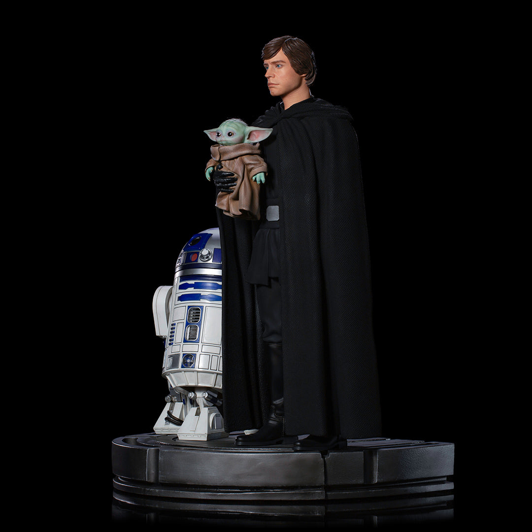 PRE-ORDER Star Wars: The Mandalorian - Luke Skywalker, R2-D2 and Grogu Legacy Replica 1/4