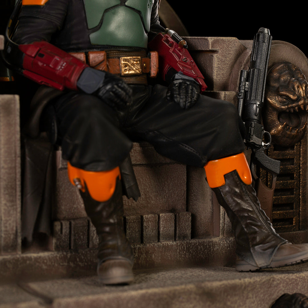PRE-ORDER The Mandalorian - Boba Fett and Fennec Shand on Throne Deluxe Art Scale 1/10