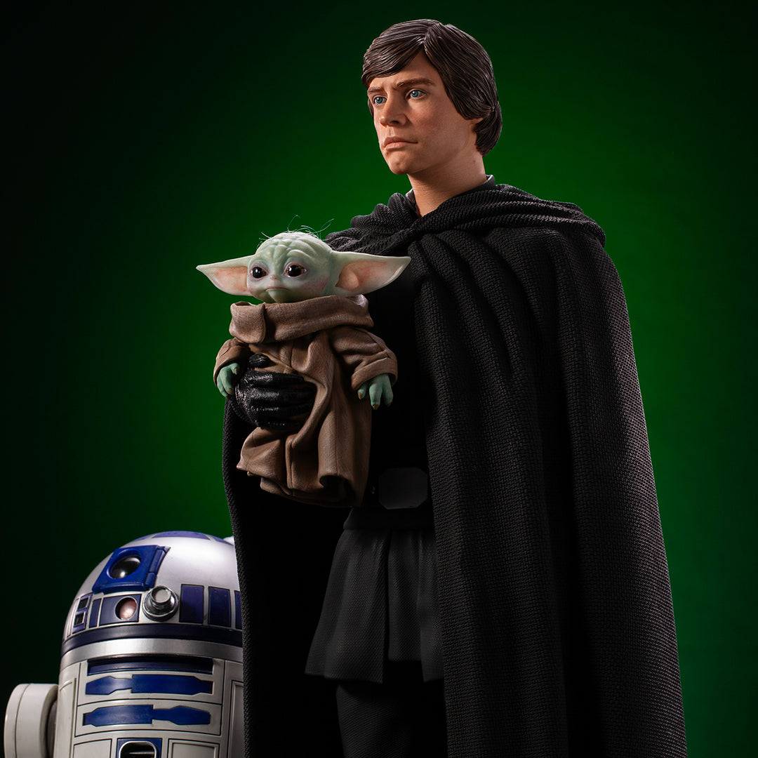PRE-ORDER Star Wars: The Mandalorian - Luke Skywalker, R2-D2 and Grogu Legacy Replica 1/4