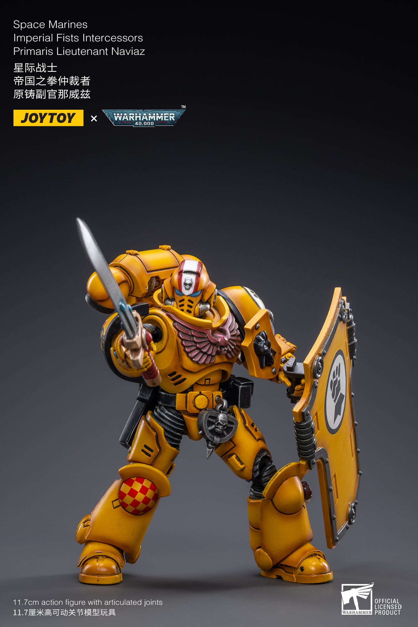 PRE-ORDER Warhammer 40K - Imperiar Fists Intercessors - Primaris Lieutenant Naviaz 1/18