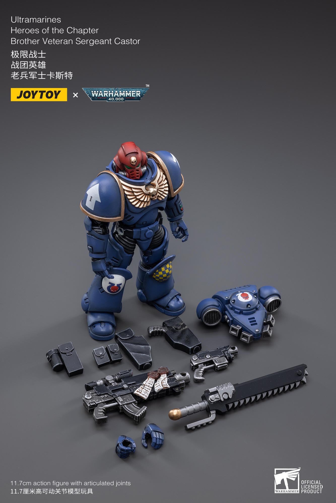 PRE-ORDER Warhammer 40K - Ultramarines - Heroes of the Chapter Brother Veteran Sergeant Castor 1/18