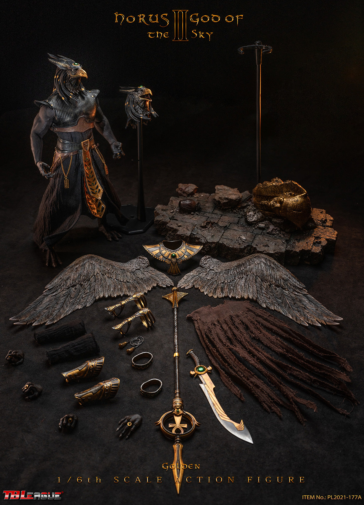 PRE-ORDER Horus God of the Sky: Golden 1/6