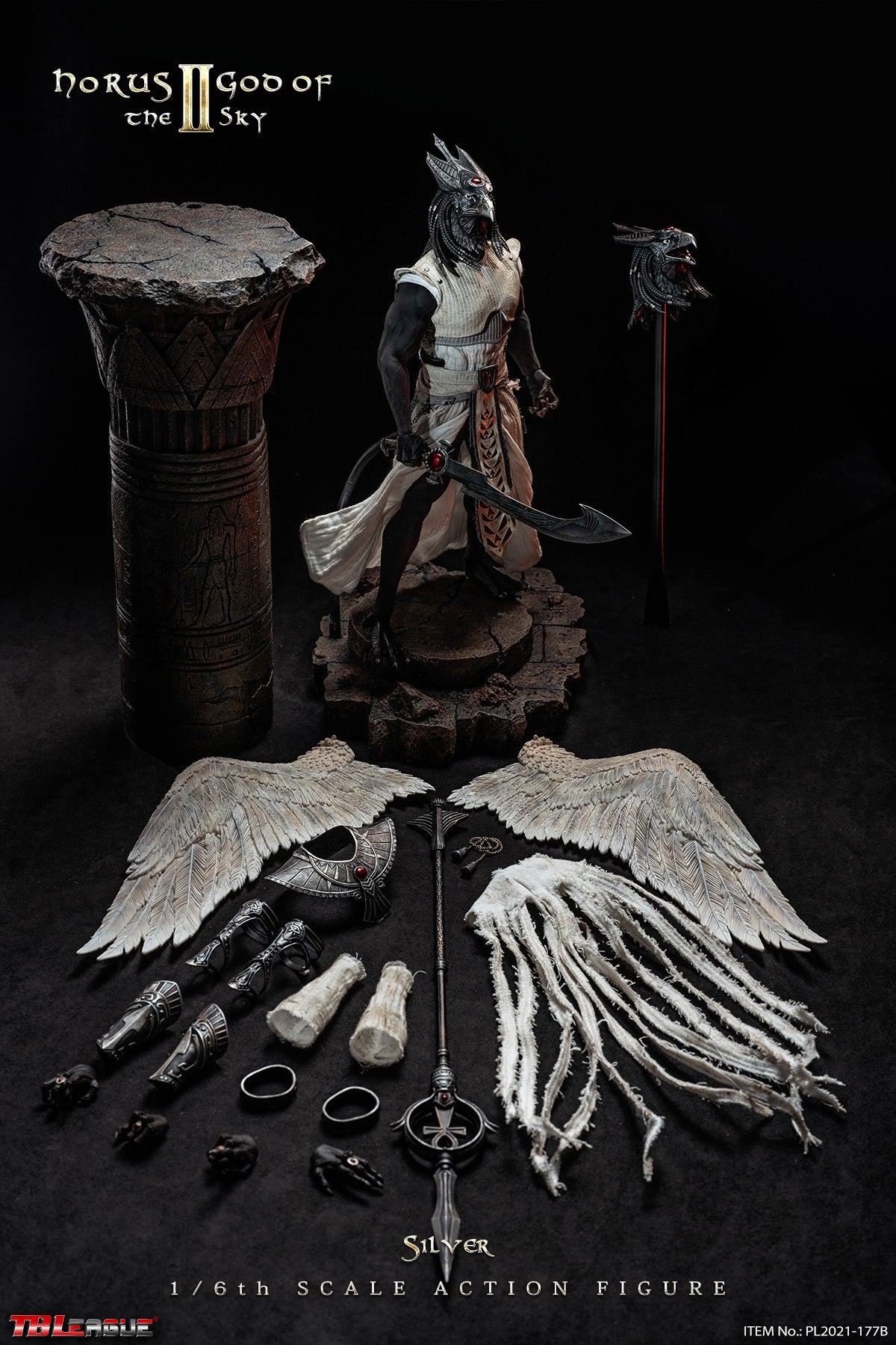 PRE-ORDER Horus God of the Sky: Silver 1/6